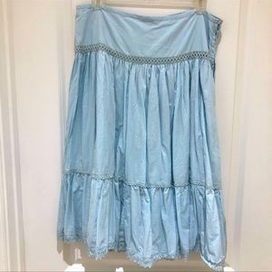 A Line Light Blue Skirt